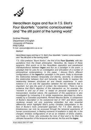 Heraclitean Logos and Flux in TS Eliot's Four Quartets