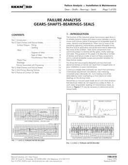 Failure Analysis Gears-Shafts-Bearings-Seals