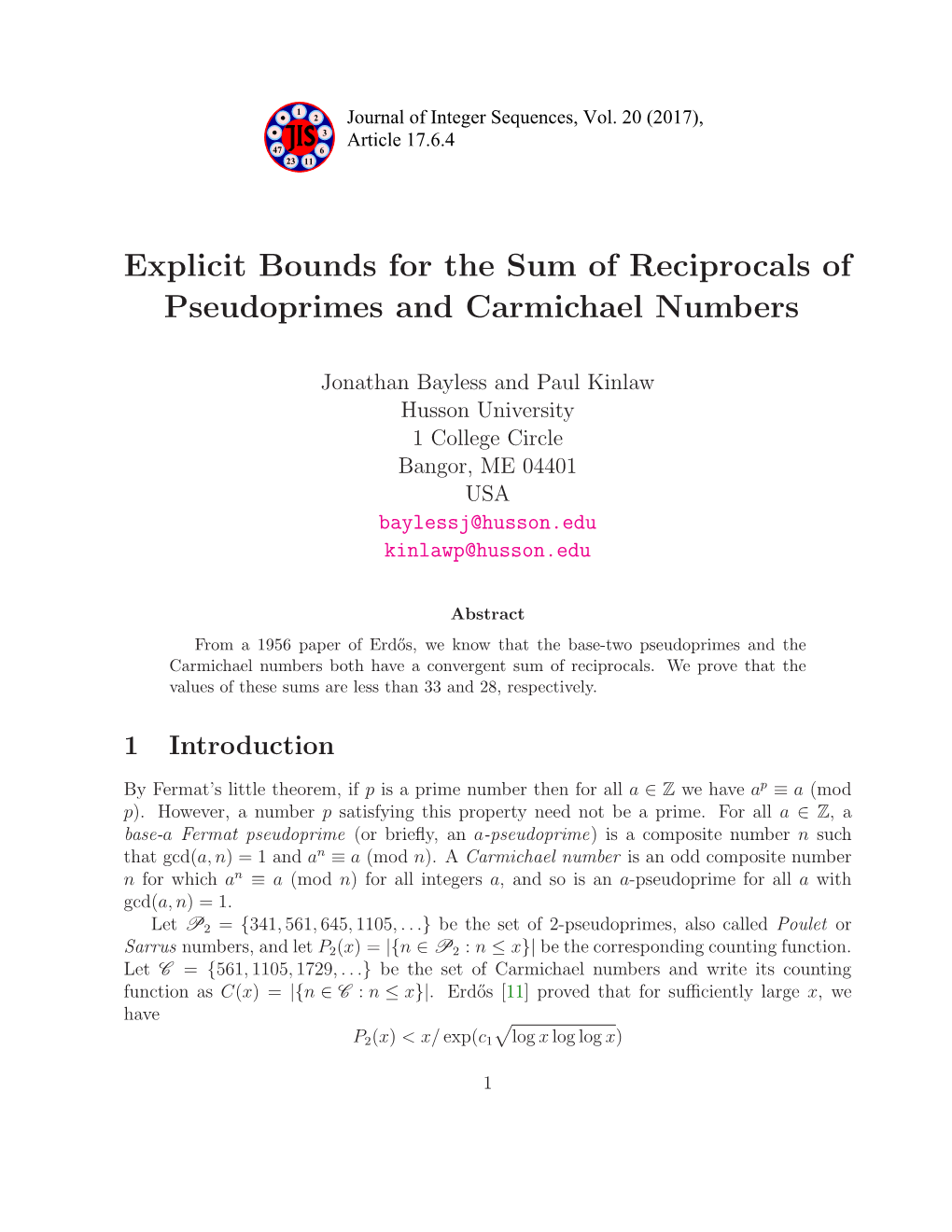 Explicit Bounds for the Sum of Reciprocals of Pseudoprimes and Carmichael Numbers