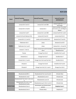 Rcr Schedule