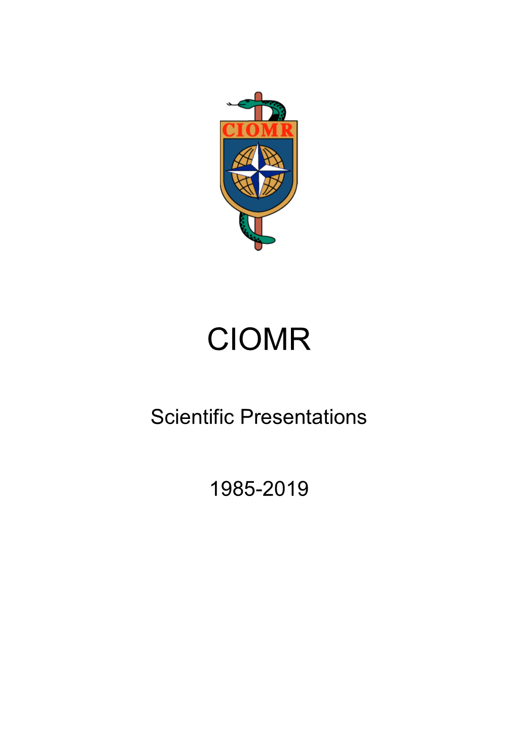 Scientific Presentations 1985-2019