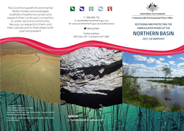 Restoring and Protecting the Unregulated Rivers of the Northern Basin 2017–18 Snapshot