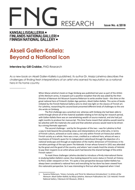 Akseli Gallen-Kallela: Beyond a National Icon