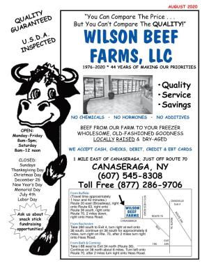 WBF Beef Price List Oct 2019