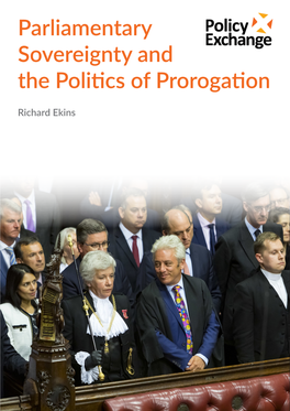 Parliamentary Sovereignty and the Politics of Prorogation