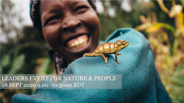 Leaders Event for Nature & People