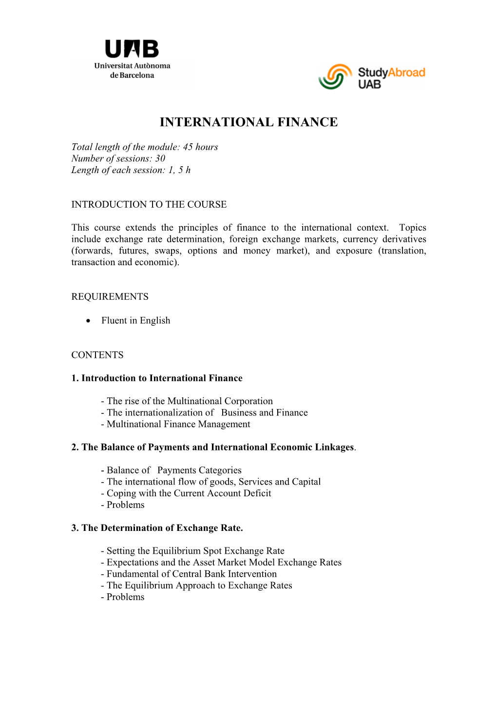 International Finance