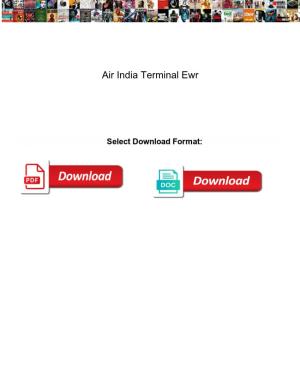 Air India Terminal Ewr