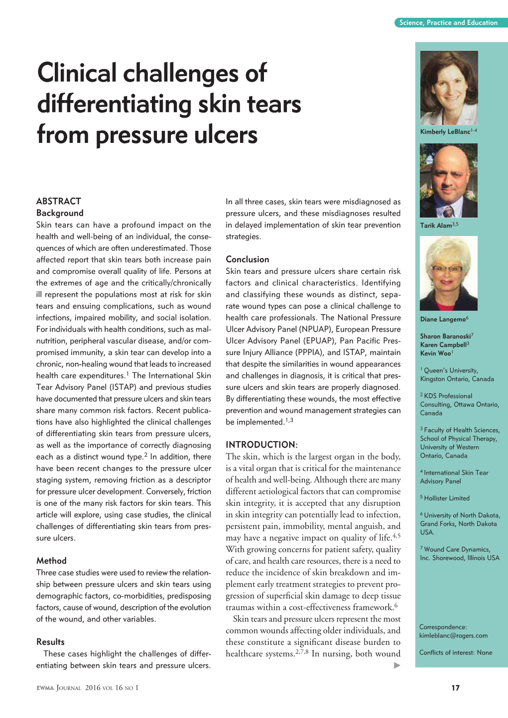 Clinical Challenges Of Differentiating Skin Tears From Pressure Ulcers Kimberly Leblanc1 4 Docslib