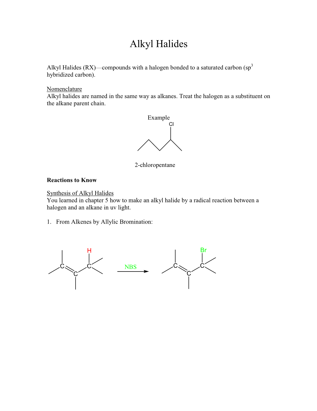 Alkyl Halides