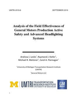Analysis of the Field Effectiveness of General Motors Production Active