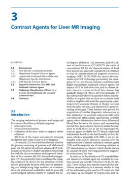 Contrast Agents for Liver MR Imaging