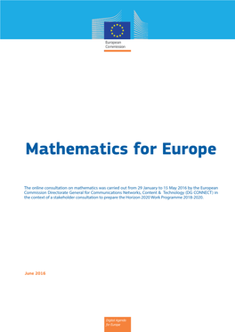 Mathematics for Europe