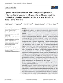 Opioids for Chronic Low Back Pain