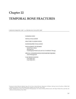 Chapter 22 TEMPORAL BONE FRACTURES