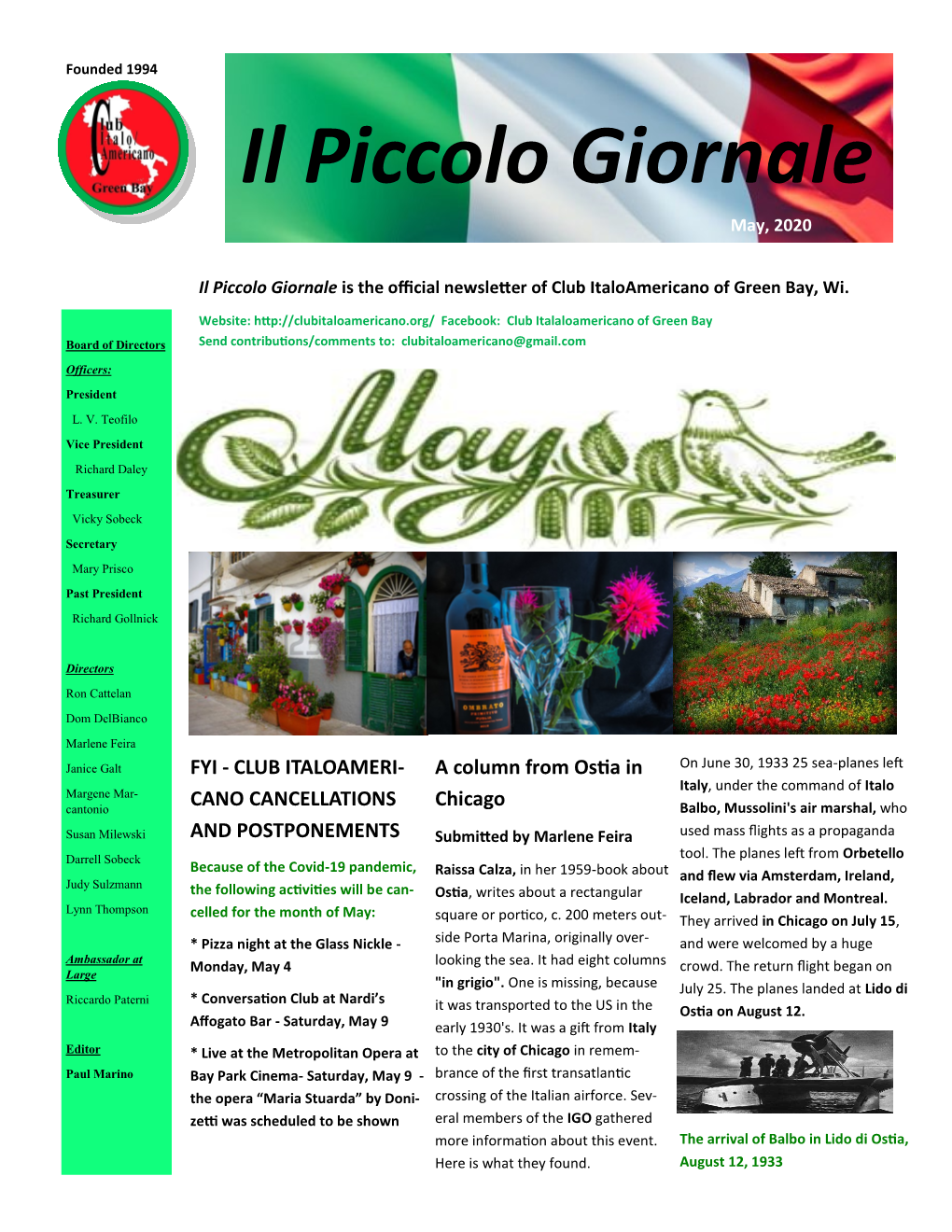 Il Piccolo Giornale May, 2020