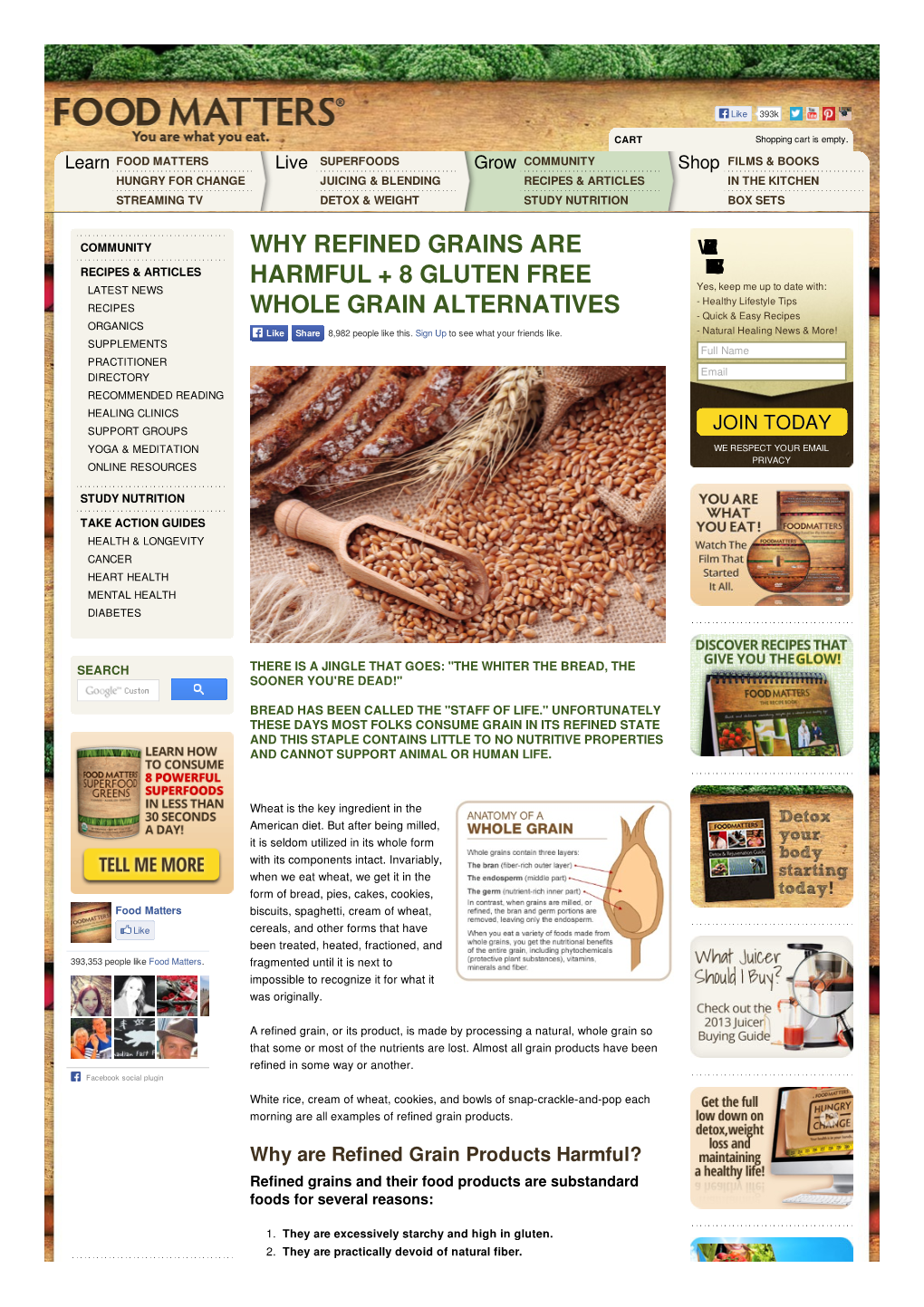 Why Refined Grains Are Harmful + 8 Gluten Free Whole Grain Alternatives