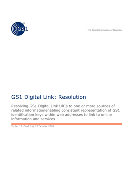 GS1 Digital Link: Resolution