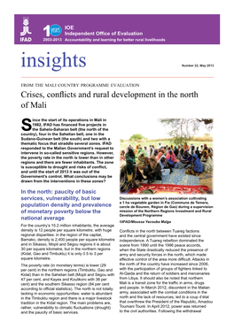 Crises, Conflicts and Rural Development in the North of Mali