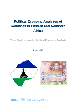 Political Economy Analysis of the Budget Process in Lesotho