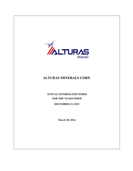 Alturas Minerals Corp