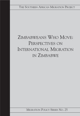 Zimbabweans Who Move:Perspectives on International Migration in Zimbabwe