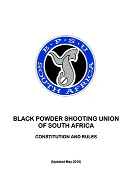 Black Powder Shooting Union of South Africa