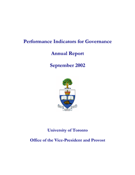 Performance Indicators for Governance
