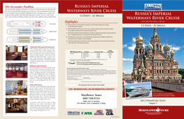 Russia's Imperial Waterways River Cruise