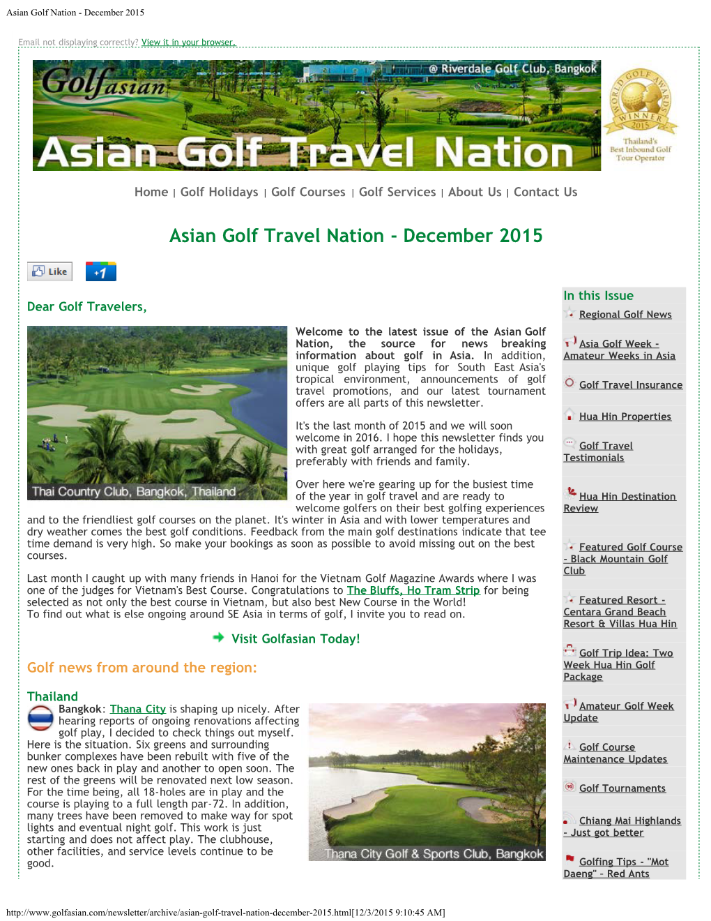 Asian Golf Nation - December 2015