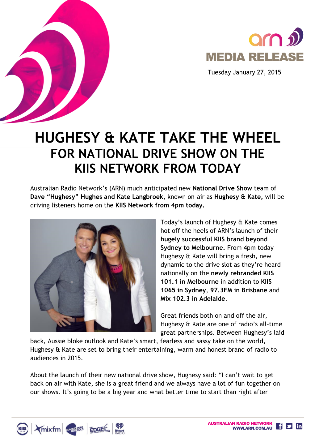 Hughesy & Kate Take the Wheel for National