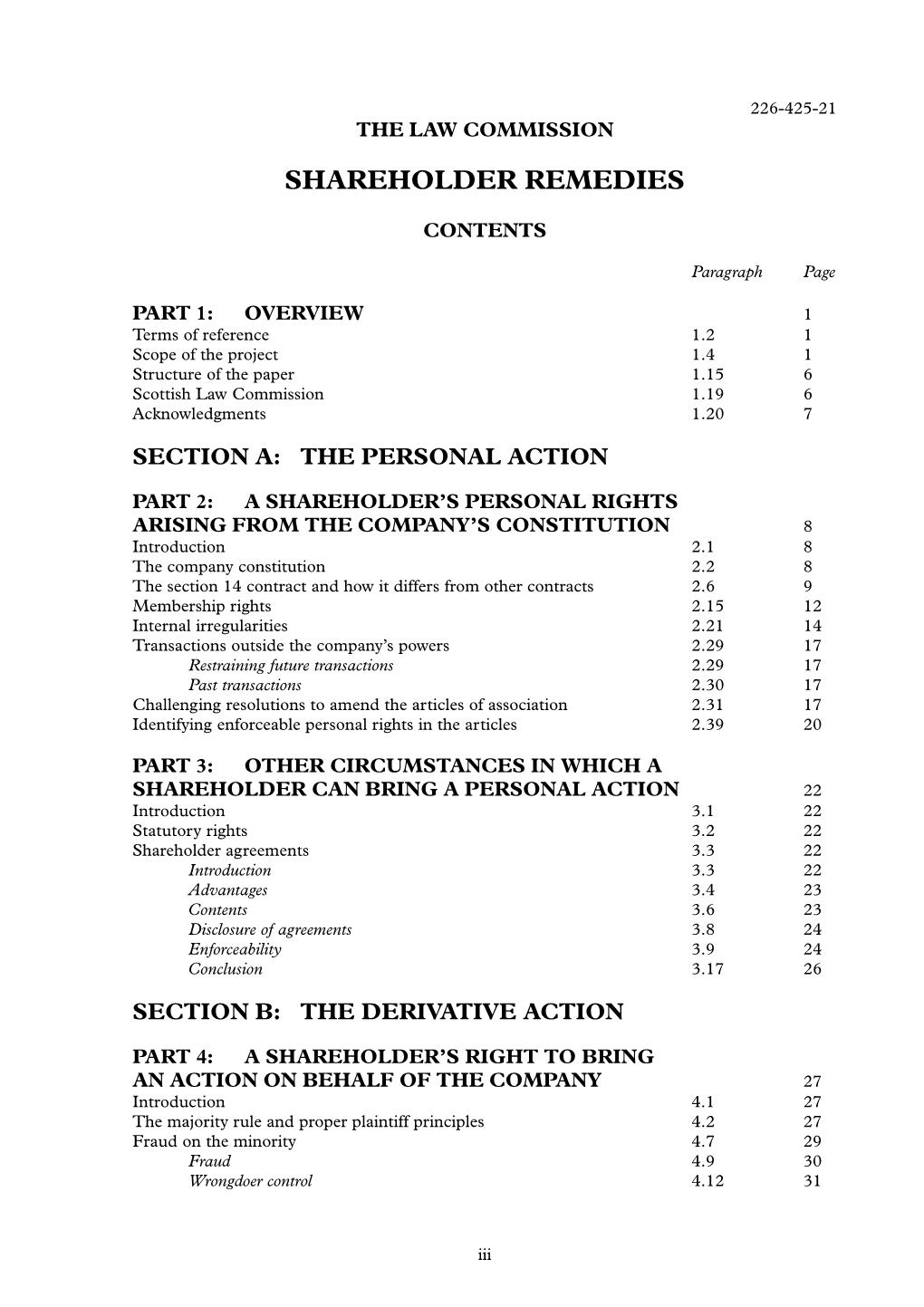 Shareholder Remedies Consultation