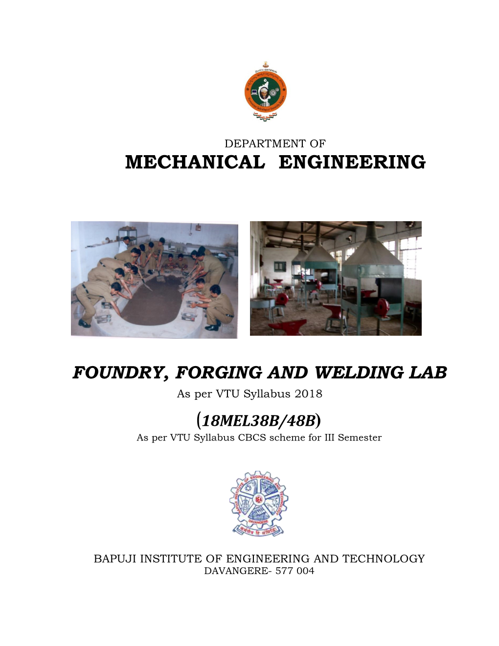 Mechanical Engineering Foundry, Forging and Welding