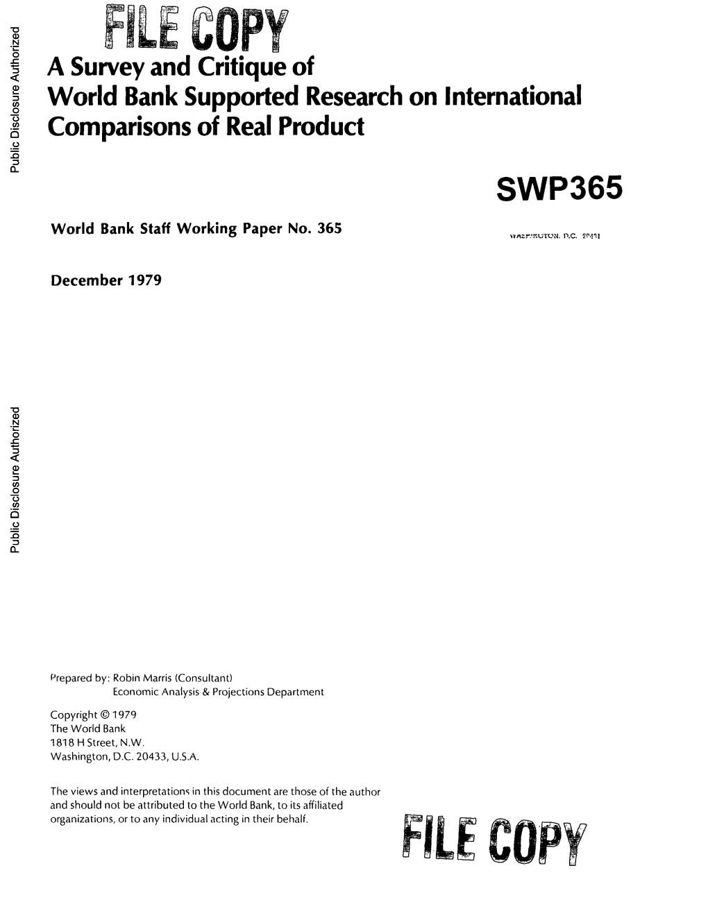 World Bank Document