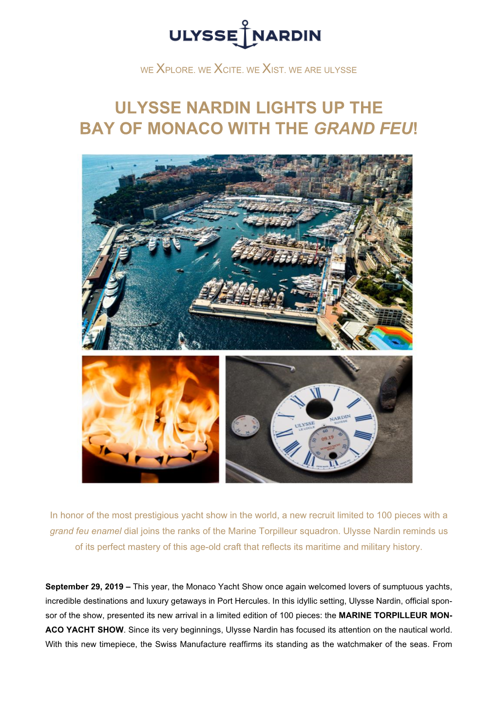 Ulysse Nardin Lights up the Bay of Monaco with the Grand Feu!