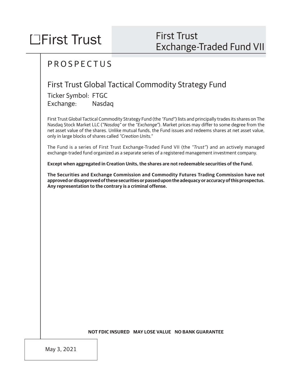 First Trust Exchange-Traded Fund VII PROSPECTUS