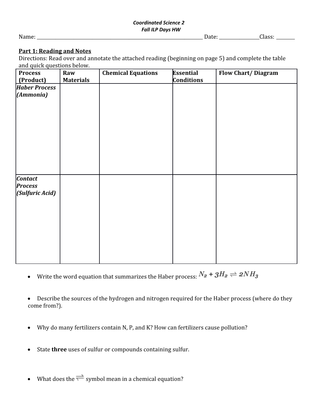 Part 1: Reading and Notes