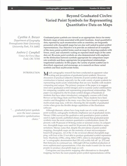 Beyond Graduated Circles: Varied Point Symbols for Representing Quantitative Data on Maps