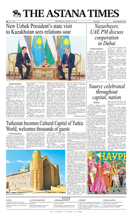 New Uzbek President's State Visit to Kazakhstan Sees Relations Soar