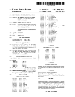 (12) United States Patent (10) Patent No.: US 7,700,076 B2 Tamarkin Et Al