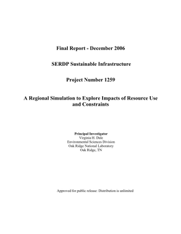 Rsim Final Report − 2006 SERDP Conservation Project 1259