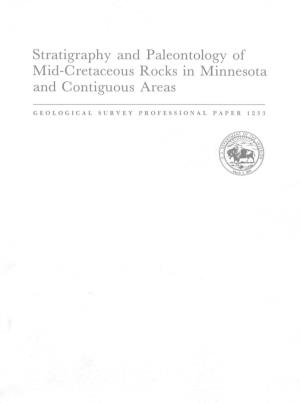 Stratigraphy and Paleontology of Mid-Cretaceous Rocks in Minnesota and Contiguous Areas