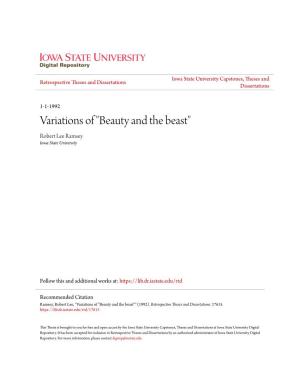 Beauty and the Beast" Robert Lee Ramsey Iowa State University