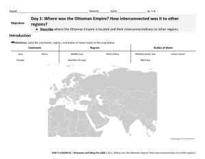 Day 1: Where Was the Ottoman Empire?