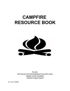 Master of the Campfire Interest Project Award