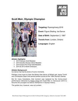 Scott Moir, Olympic Champion