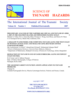Tsunami Hazards