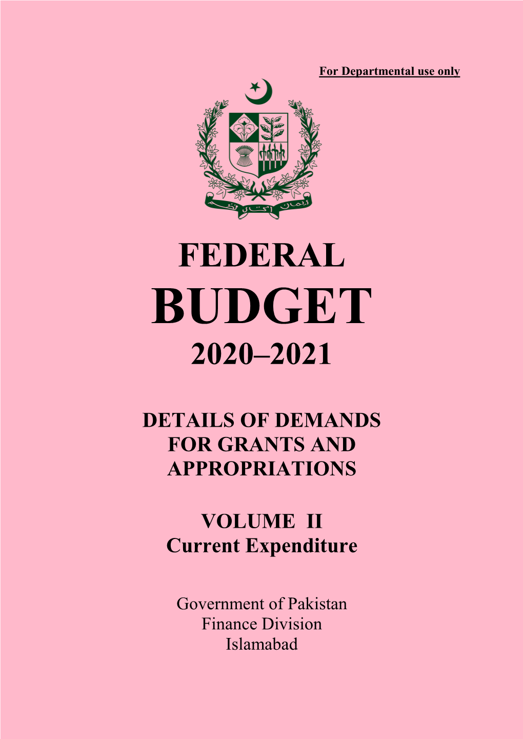 Budget 2020–2021