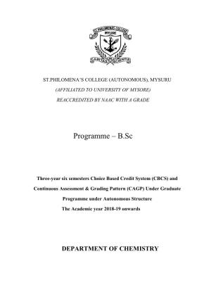 Chemistry 2018-19CBCS
