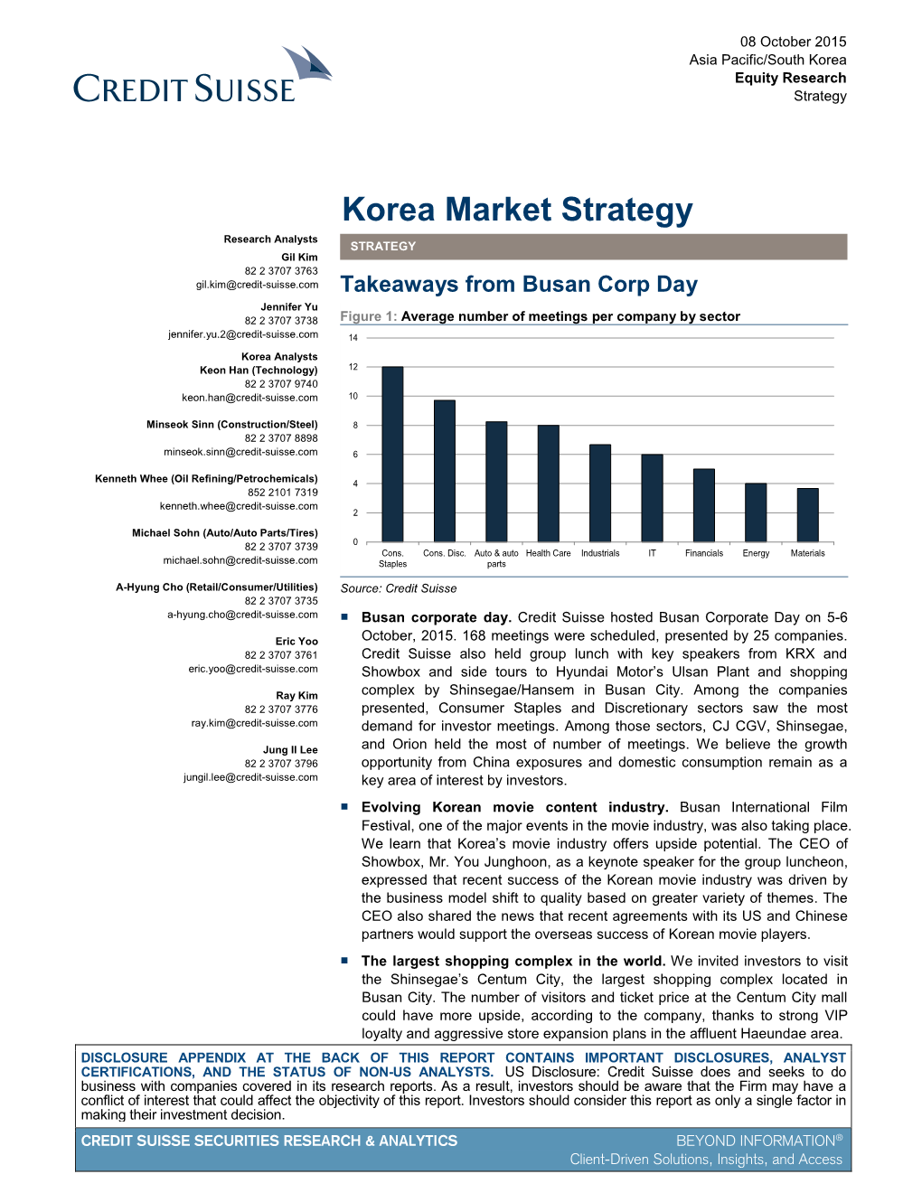 Korea Market Strategy Research Analysts STRATEGY